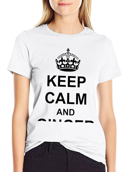 Keep Calm And Ginger Black T-Shirt