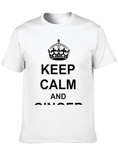 Keep Calm And Ginger Black T-Shirt