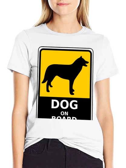 Dog On Board Black T-Shirt