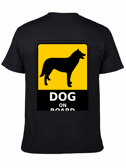 Dog On Board Black T-Shirt