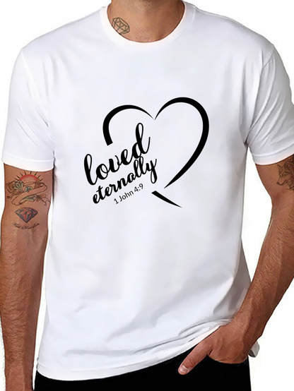 Loved Eternally Black Christian T-Shirt