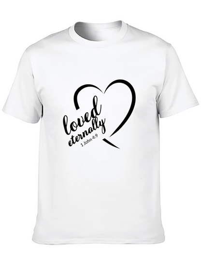 Loved Eternally Black Christian T-Shirt