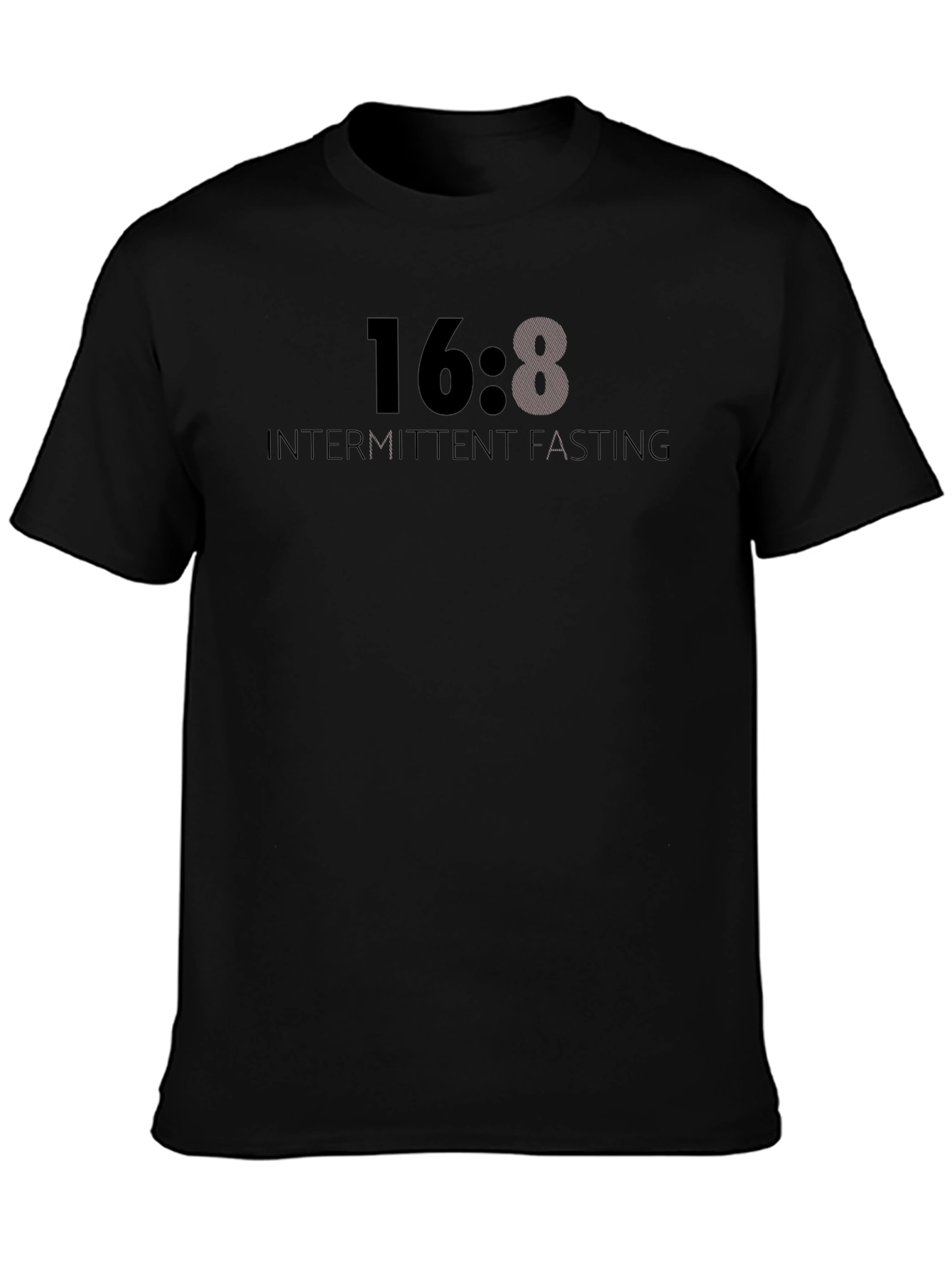 16:8 Intermittent Fasting T-Shirt - Black