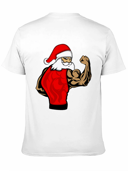 Muscle Santa Black T-Shirt