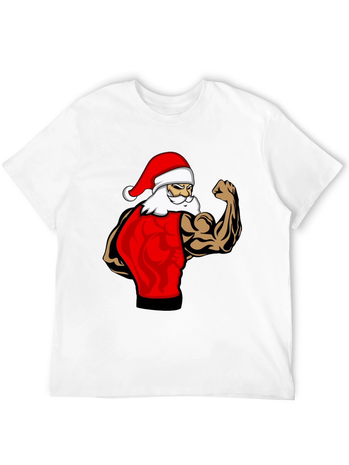 Muscle Santa Black T-Shirt