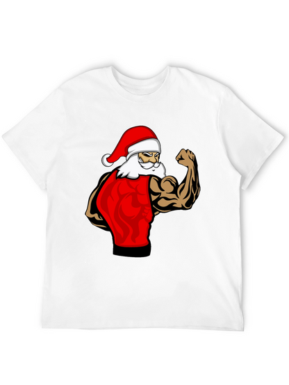 Muscle Santa Black T-Shirt