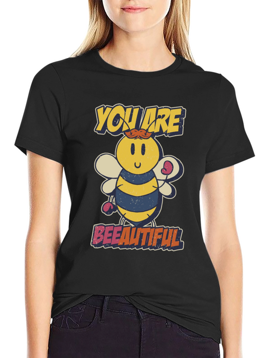 Bee-utiful Cartoon Bee Graphic T-Shirt