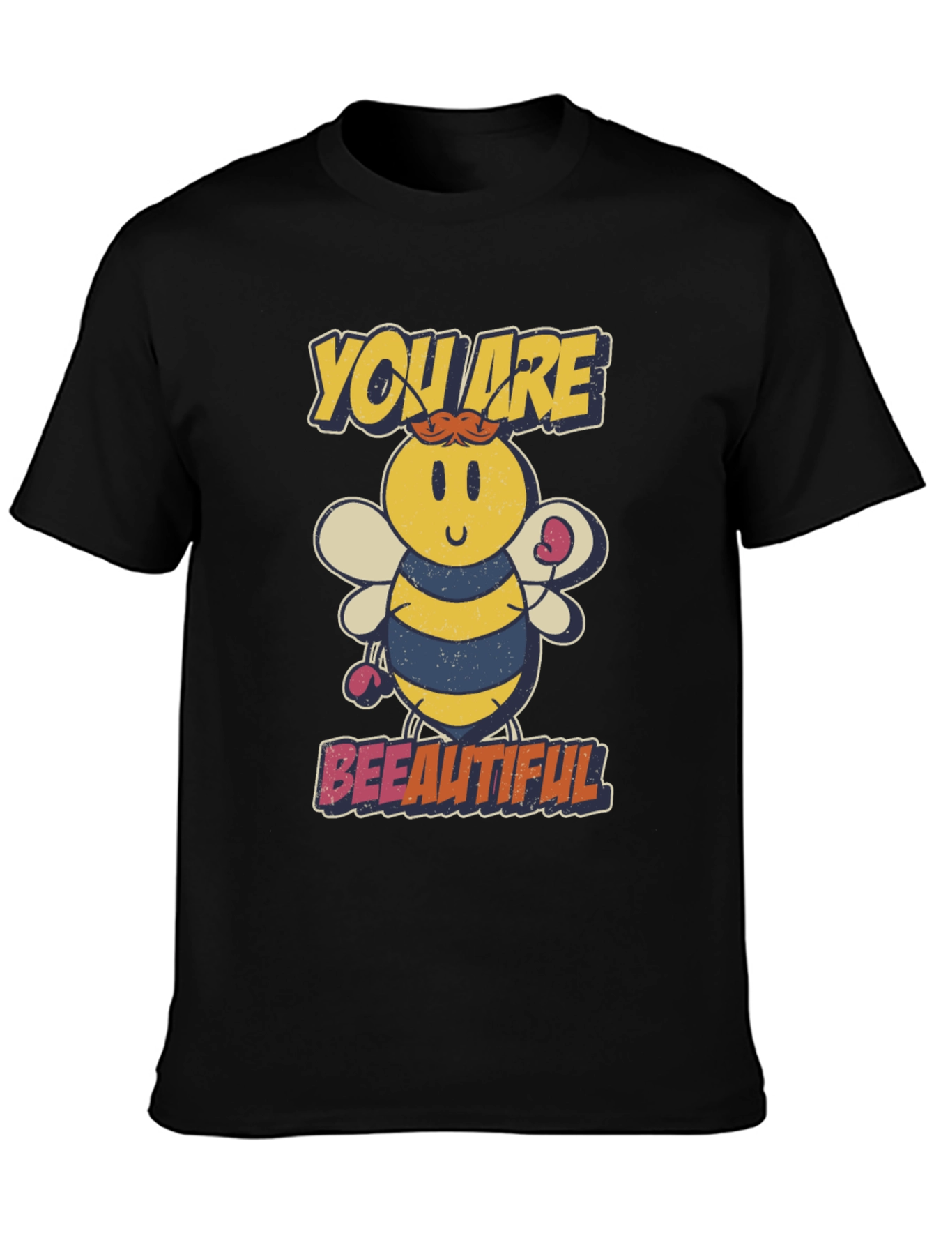 Bee-utiful Cartoon Bee Graphic T-Shirt