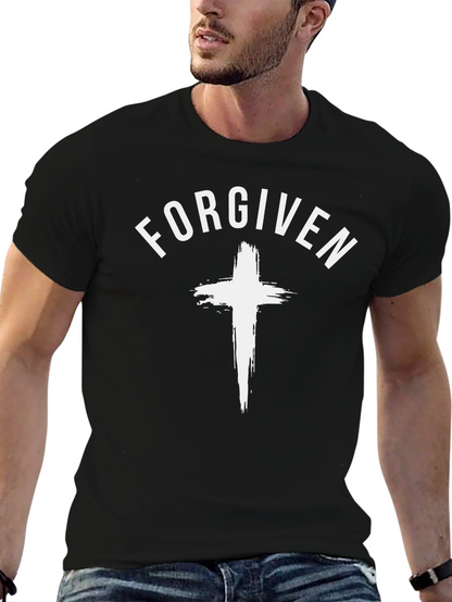 Forgiven Cross Graphic Tee - Black