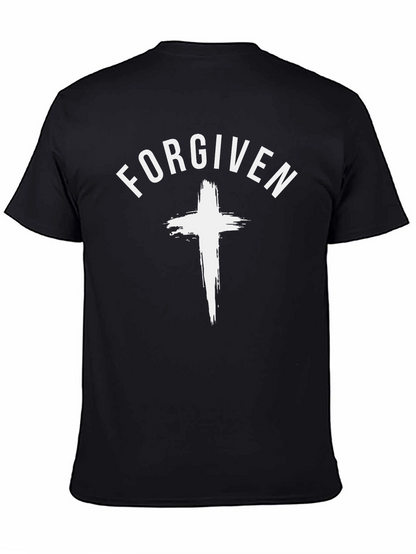 Forgiven Cross Graphic Tee - Black