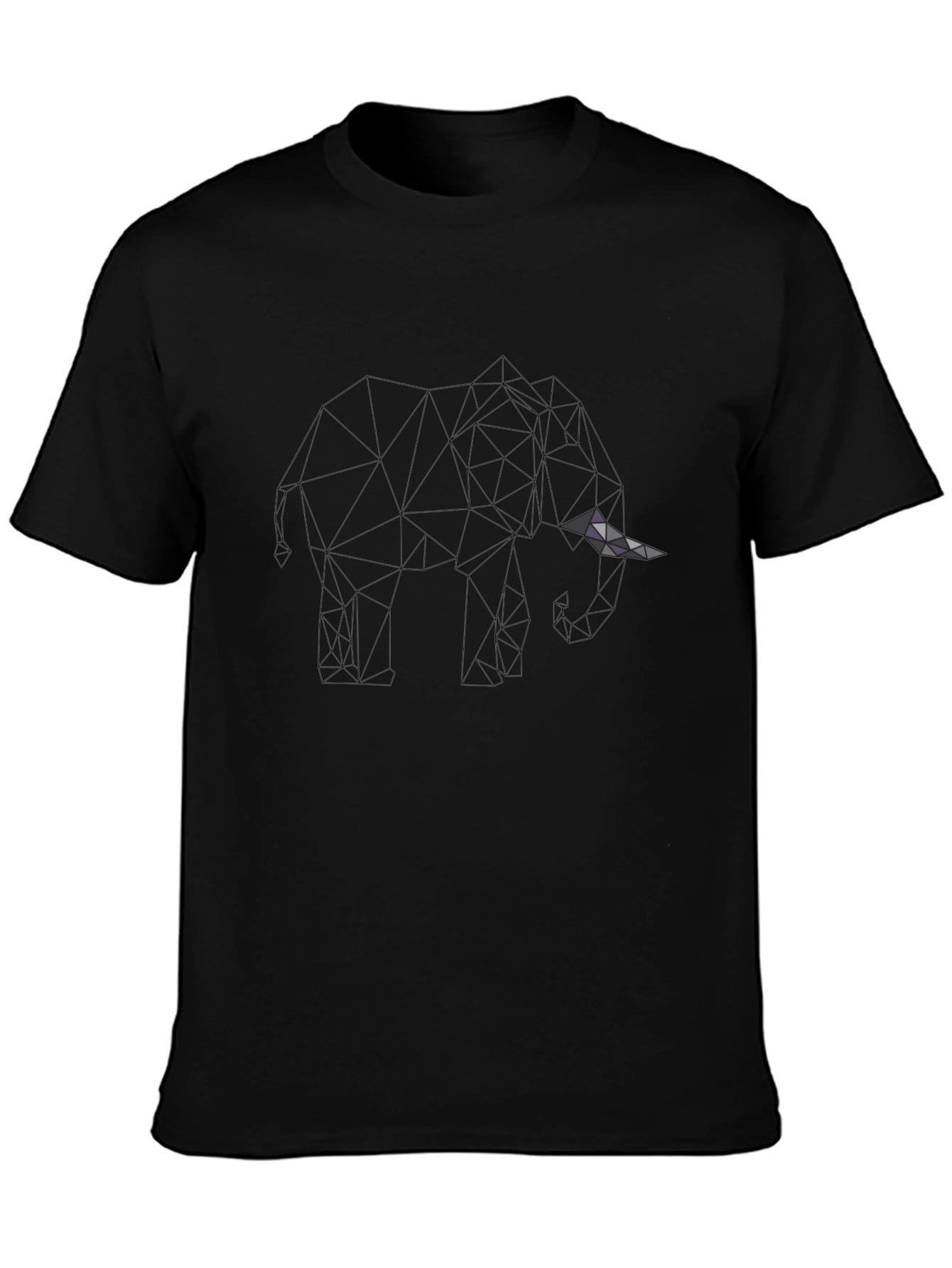 Mens Black Geometric Graphic T-Shirt