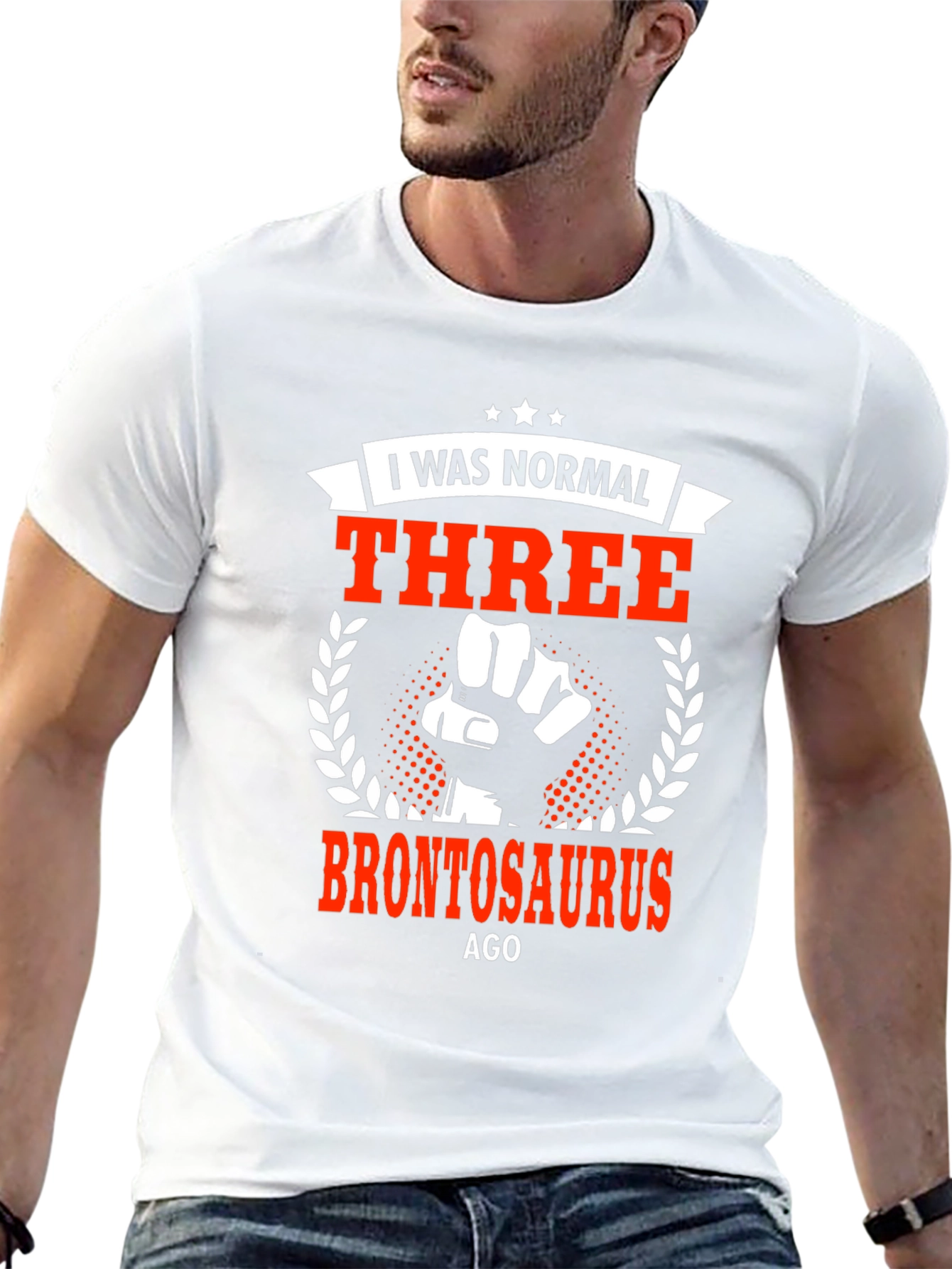 I Was Normal Three Brontosaurus Ago Graphic Tee