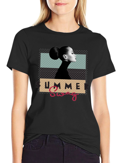 Summer Swag Graphic Tee - Black Casual T-Shirt
