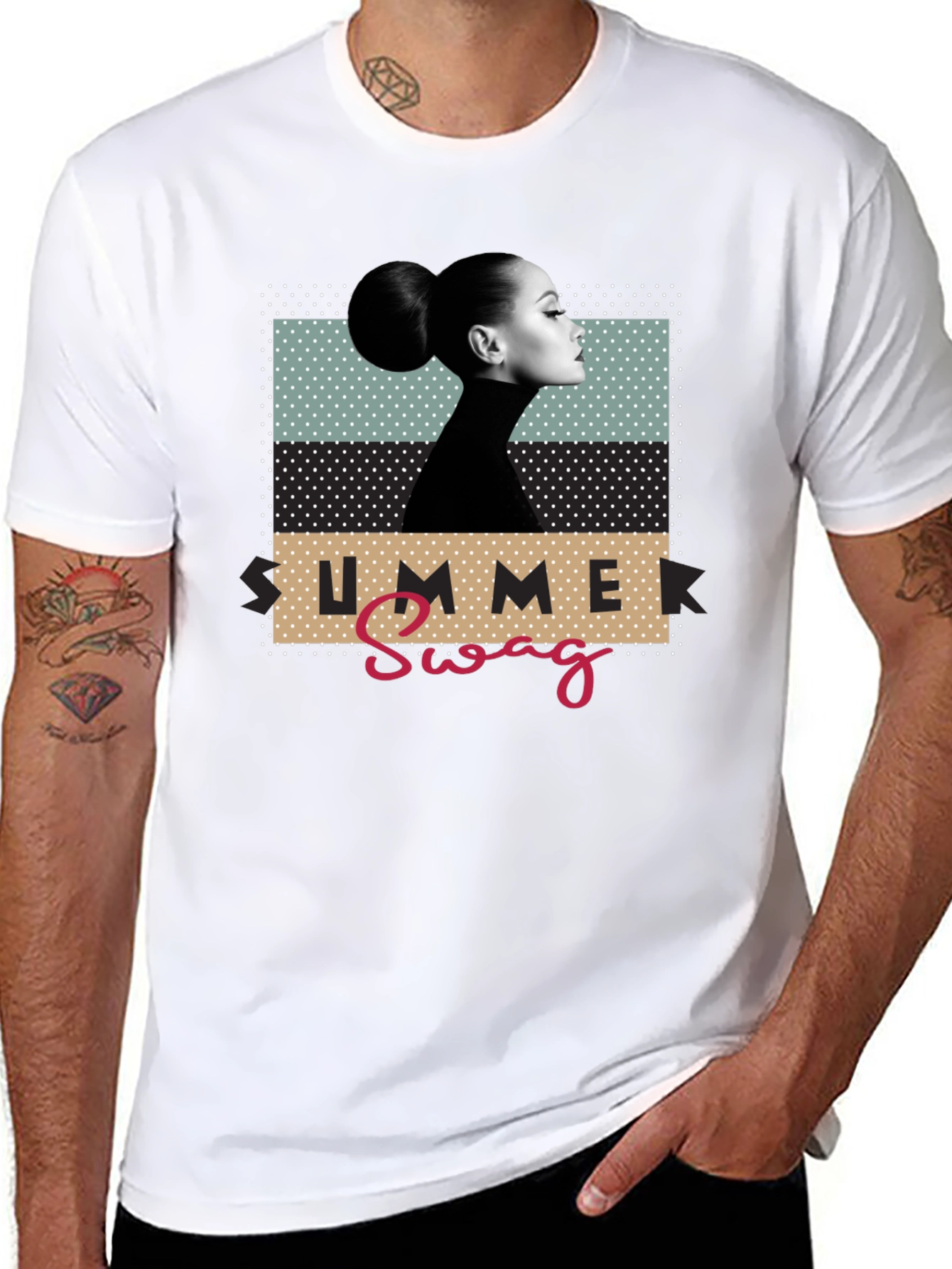 Summer Swag Graphic Tee - Black Casual T-Shirt