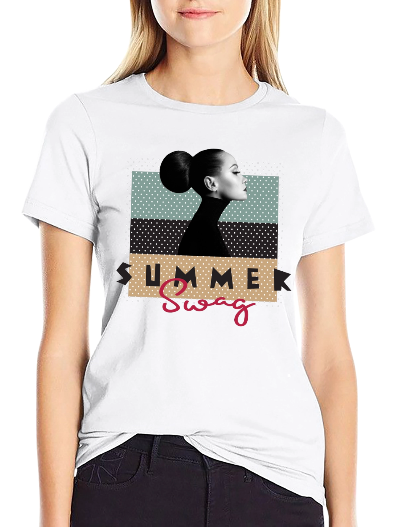 Summer Swag Graphic Tee - Black Casual T-Shirt