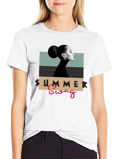 Summer Swag Graphic Tee - Black Casual T-Shirt