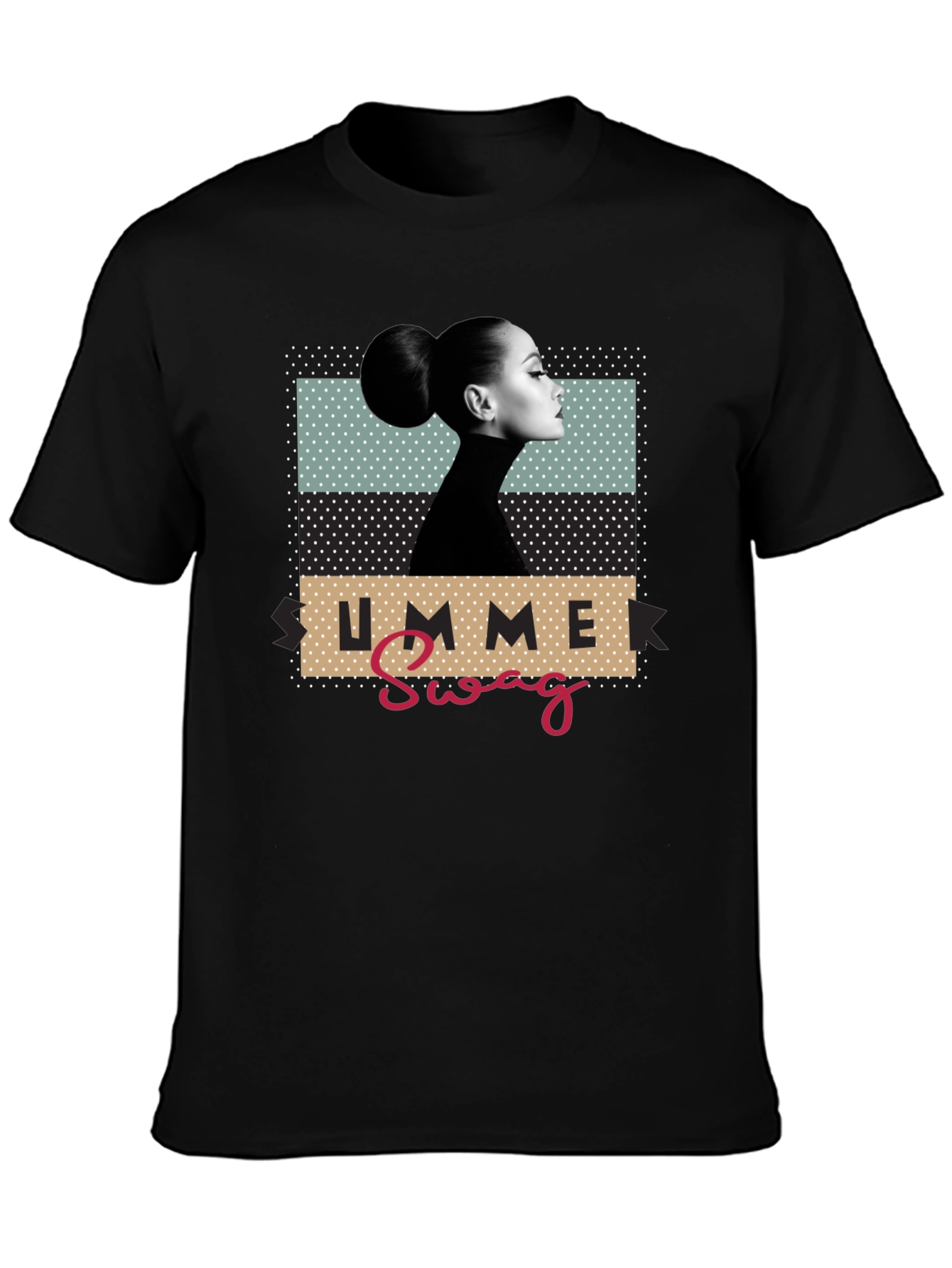 Summer Swag Graphic Tee - Black Casual T-Shirt