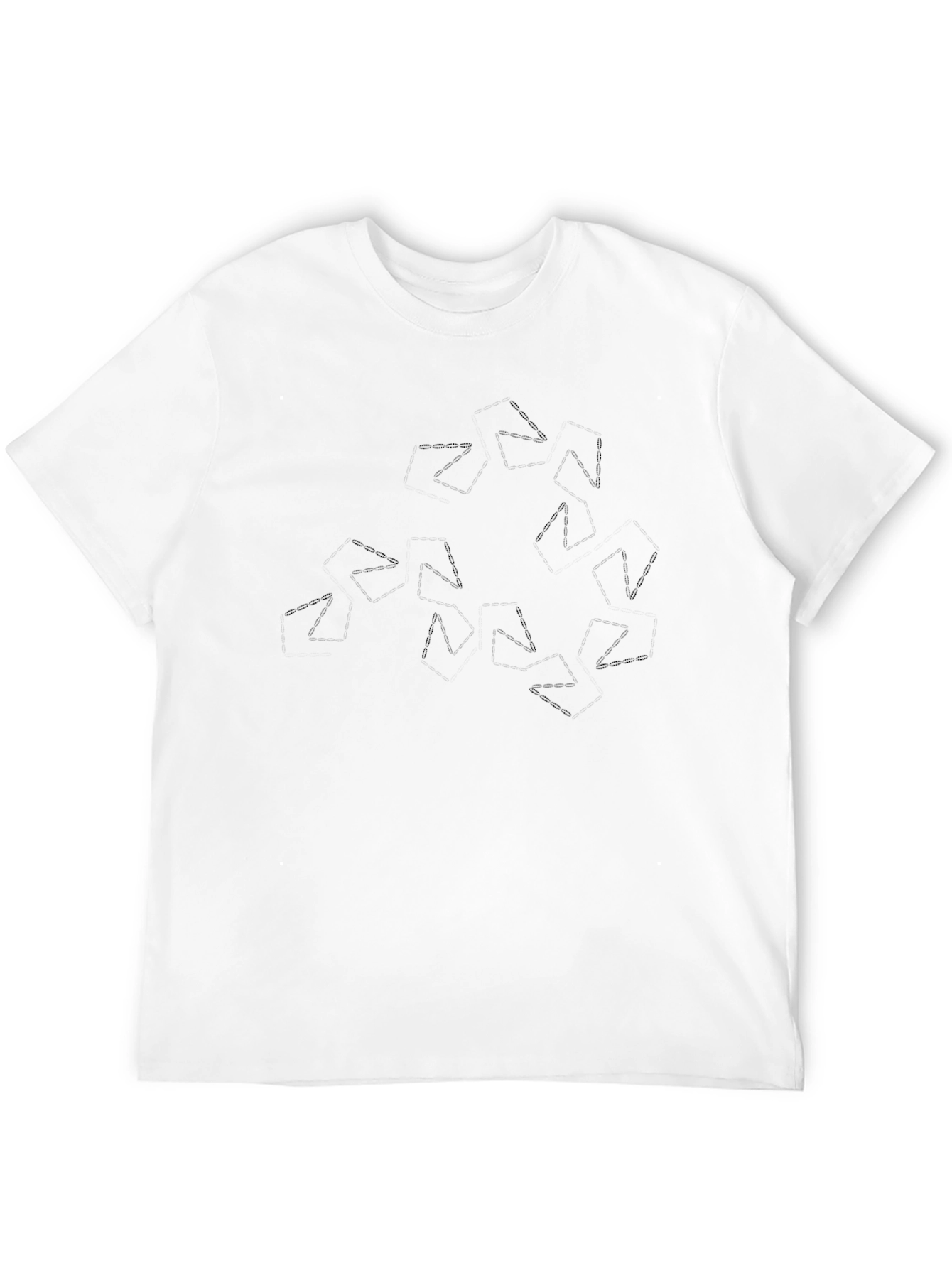 Mens Black T-Shirt with Abstract Pattern