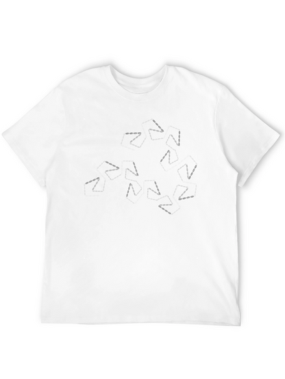 Mens Black T-Shirt with Abstract Pattern