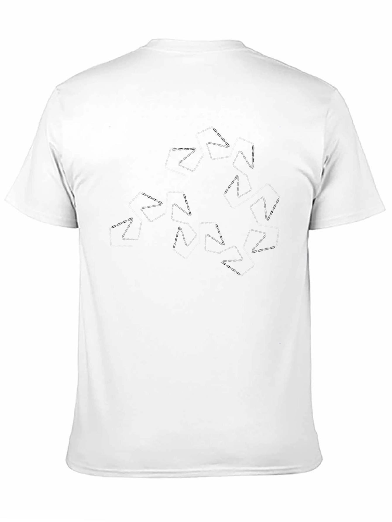 Mens Black T-Shirt with Abstract Pattern