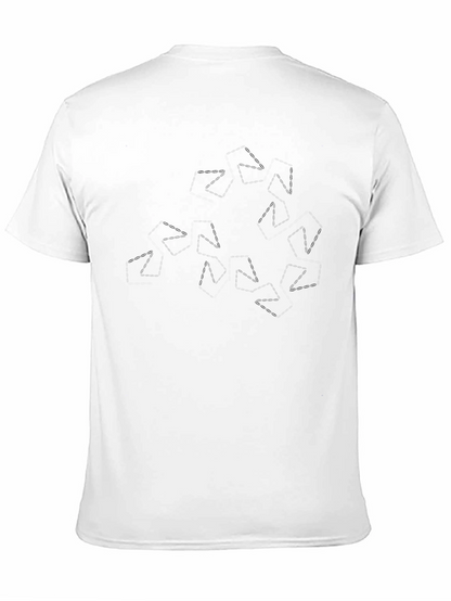 Mens Black T-Shirt with Abstract Pattern