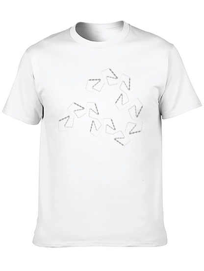Mens Black T-Shirt with Abstract Pattern