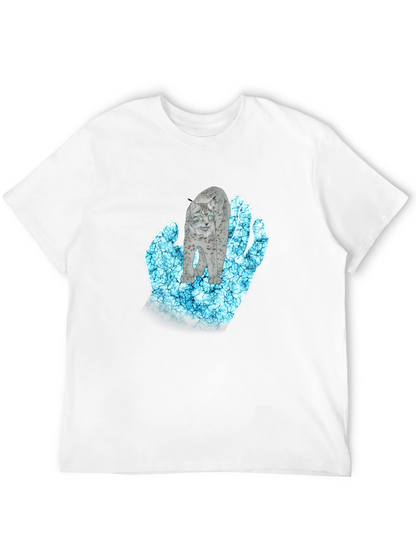 Mystical Lynx Hand Graphic T-Shirt