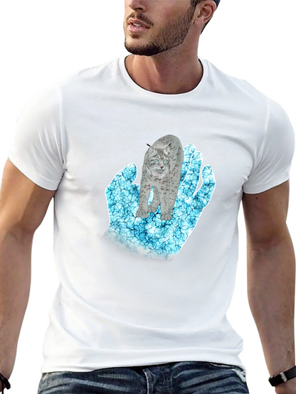 Mystical Lynx Hand Graphic T-Shirt