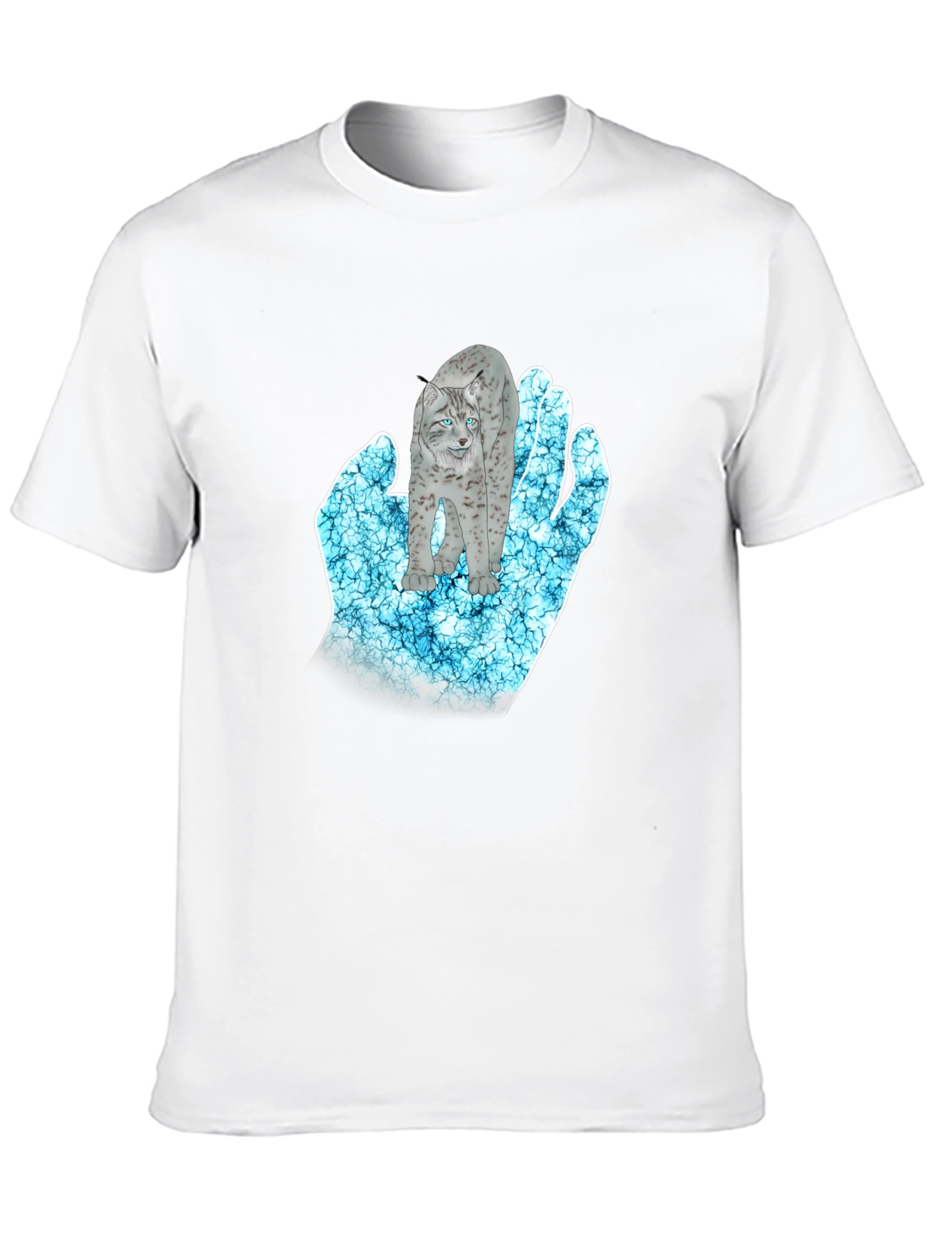 Mystical Lynx Hand Graphic T-Shirt