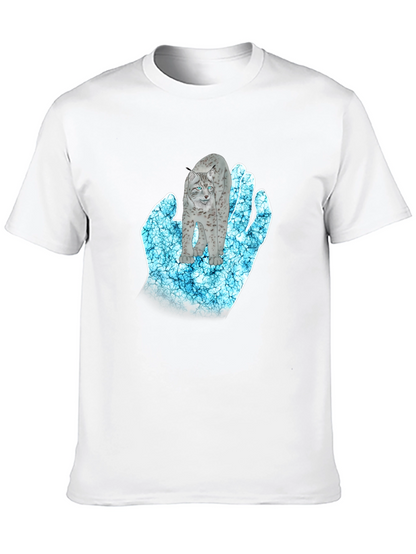 Mystical Lynx Hand Graphic T-Shirt