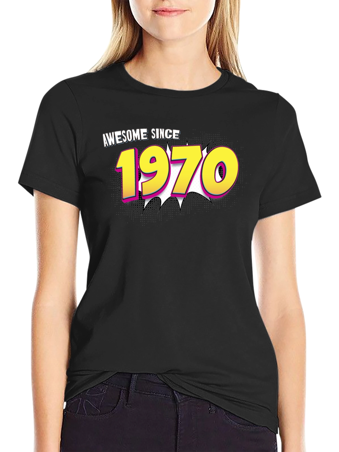 Awesome Since 1970 Black T-Shirt