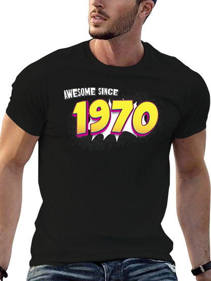 Awesome Since 1970 Black T-Shirt