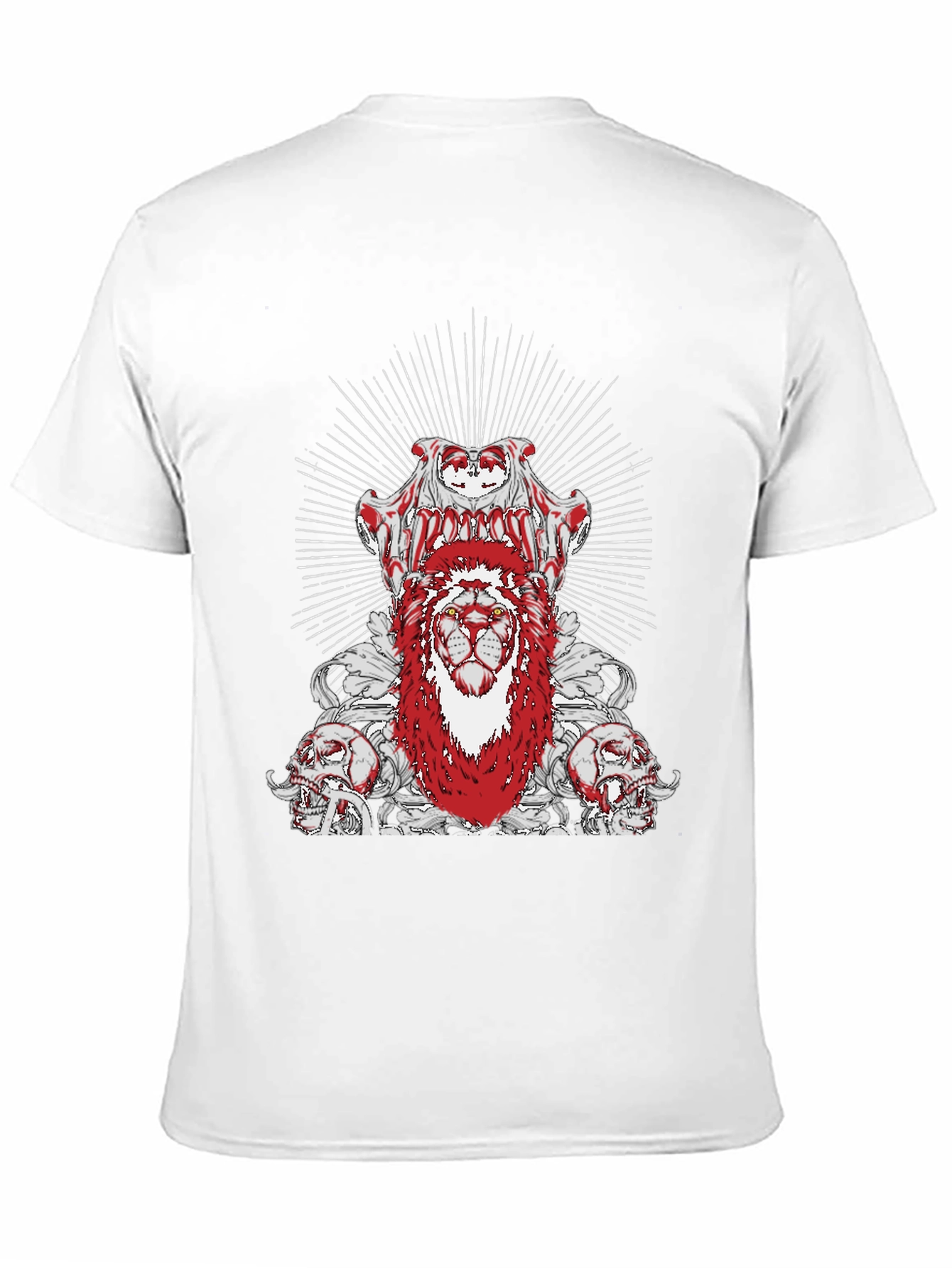 Edgy Lion Graphic Tee - Black Cotton T-Shirt