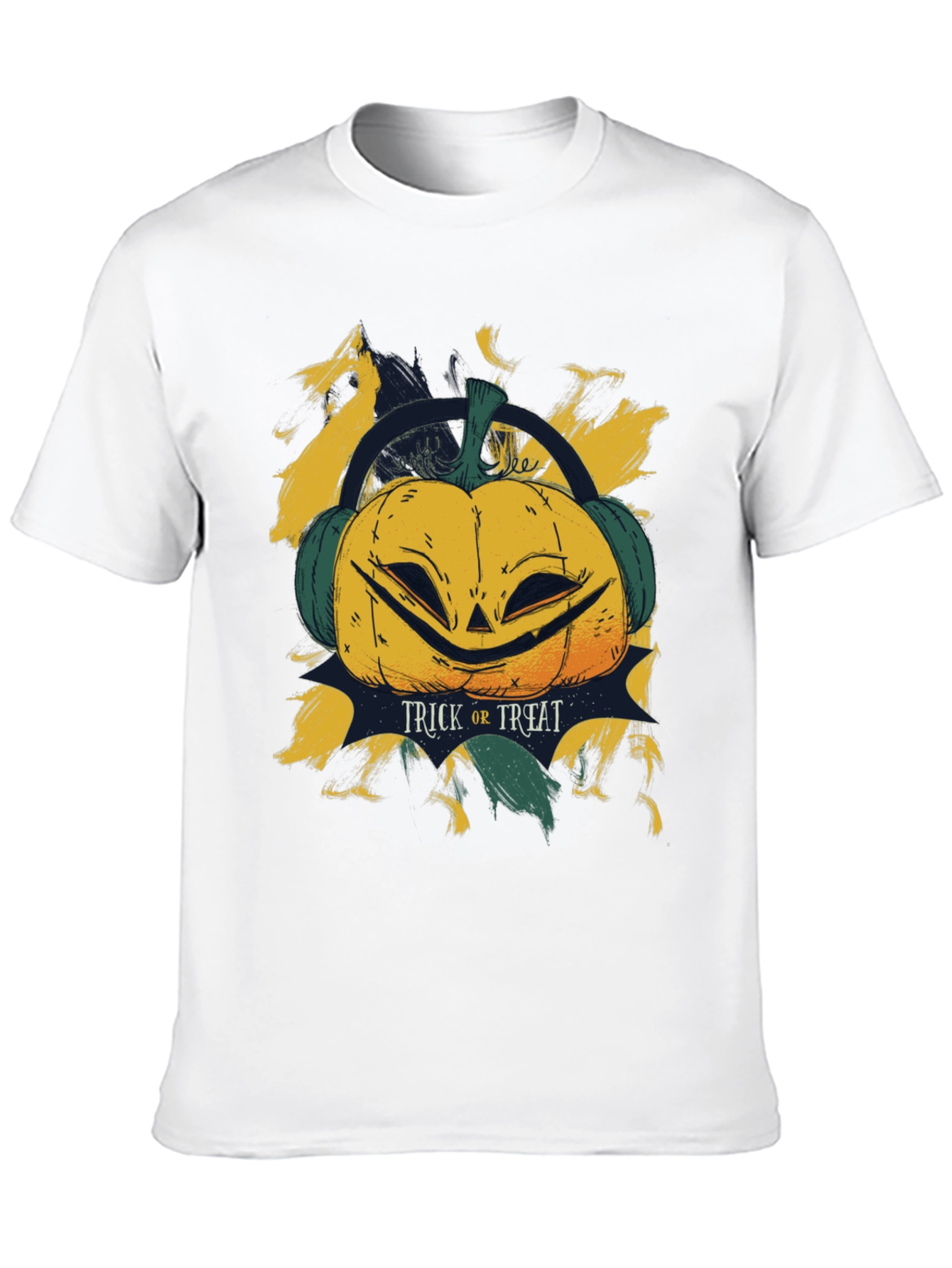 Halloween Pumpkin Headphone T-Shirt