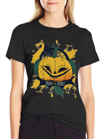 Halloween Pumpkin Headphone T-Shirt