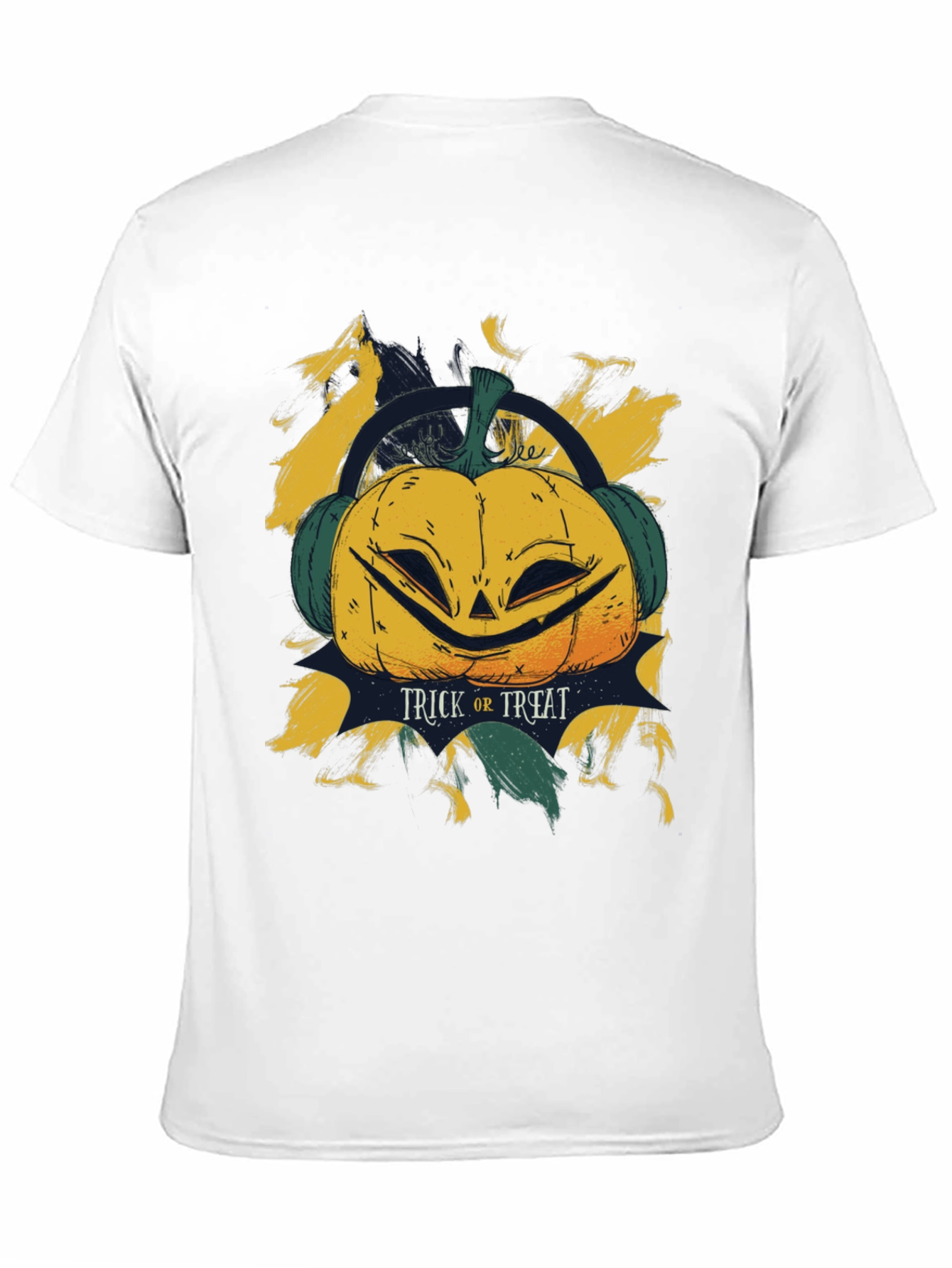 Halloween Pumpkin Headphone T-Shirt