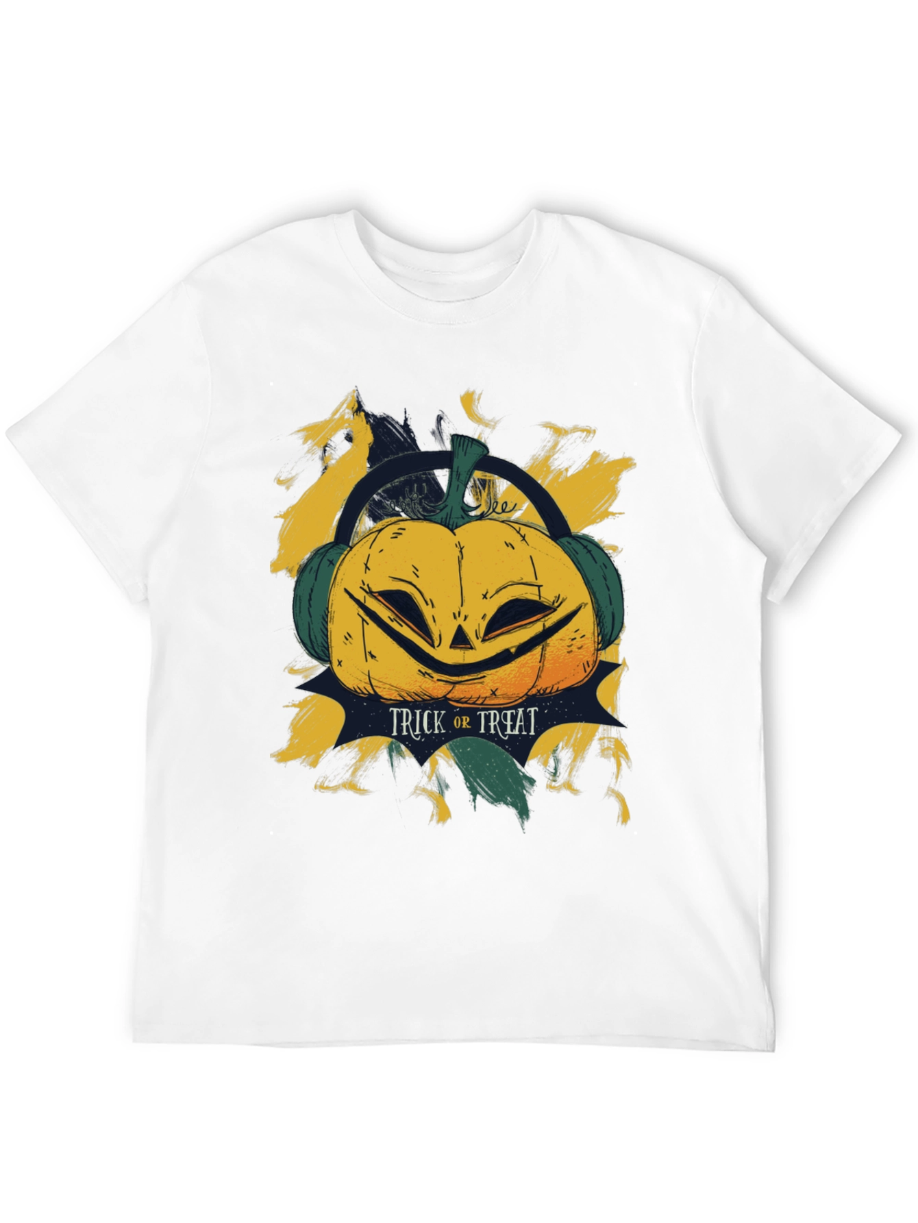 Halloween Pumpkin Headphone T-Shirt