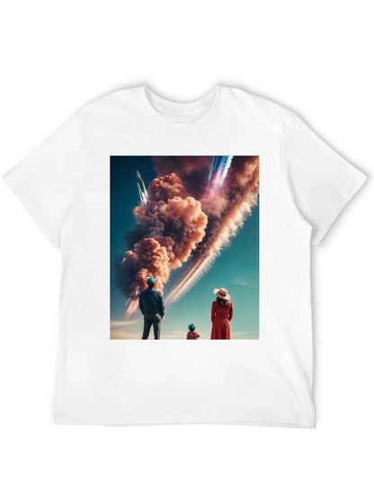 Family Watching Rocket Launch T-Shirt