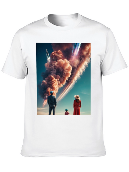 Family Watching Rocket Launch T-Shirt