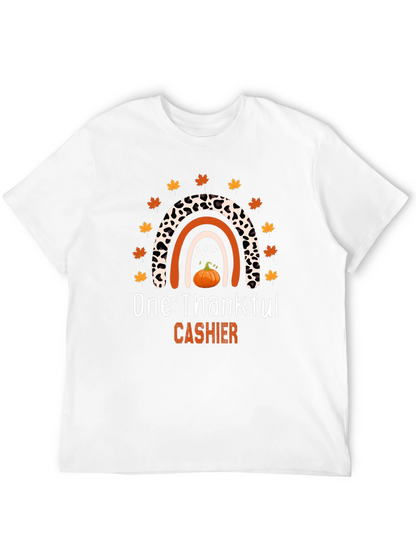 Thankful Cashier T-Shirt - Fall Rainbow Design