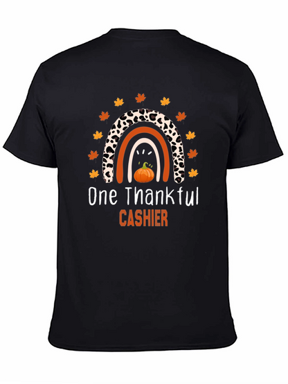 Thankful Cashier T-Shirt - Fall Rainbow Design