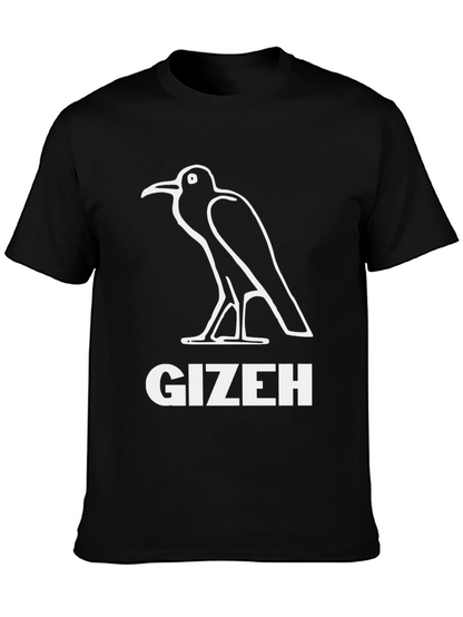 Gizeh Bird Graphic Tee - Black Cotton T-Shirt