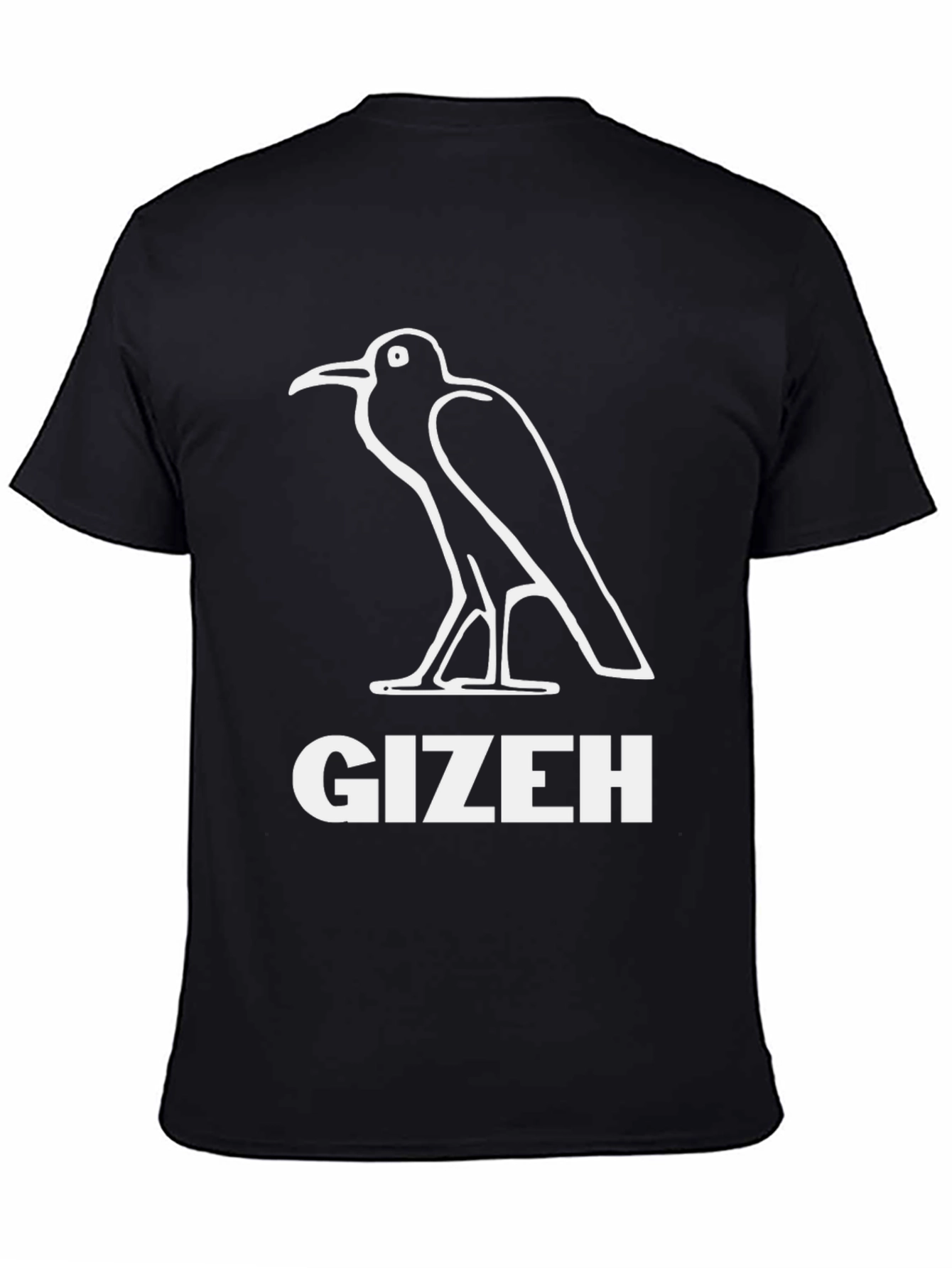 Gizeh Bird Graphic Tee - Black Cotton T-Shirt