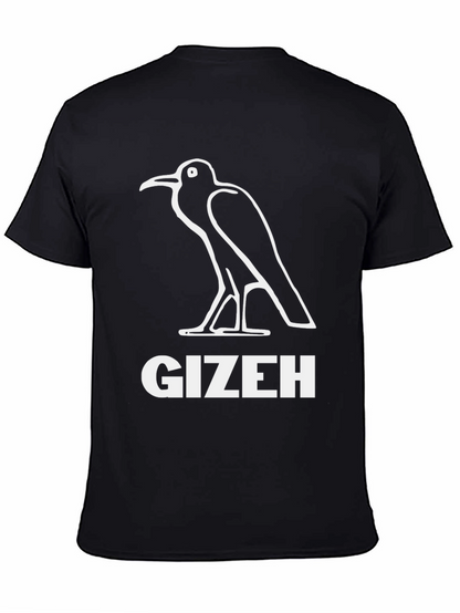 Gizeh Bird Graphic Tee - Black Cotton T-Shirt