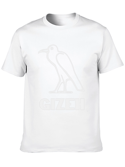 Gizeh Bird Graphic Tee - Black Cotton T-Shirt