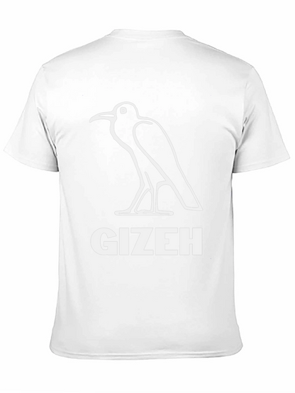 Gizeh Bird Graphic Tee - Black Cotton T-Shirt