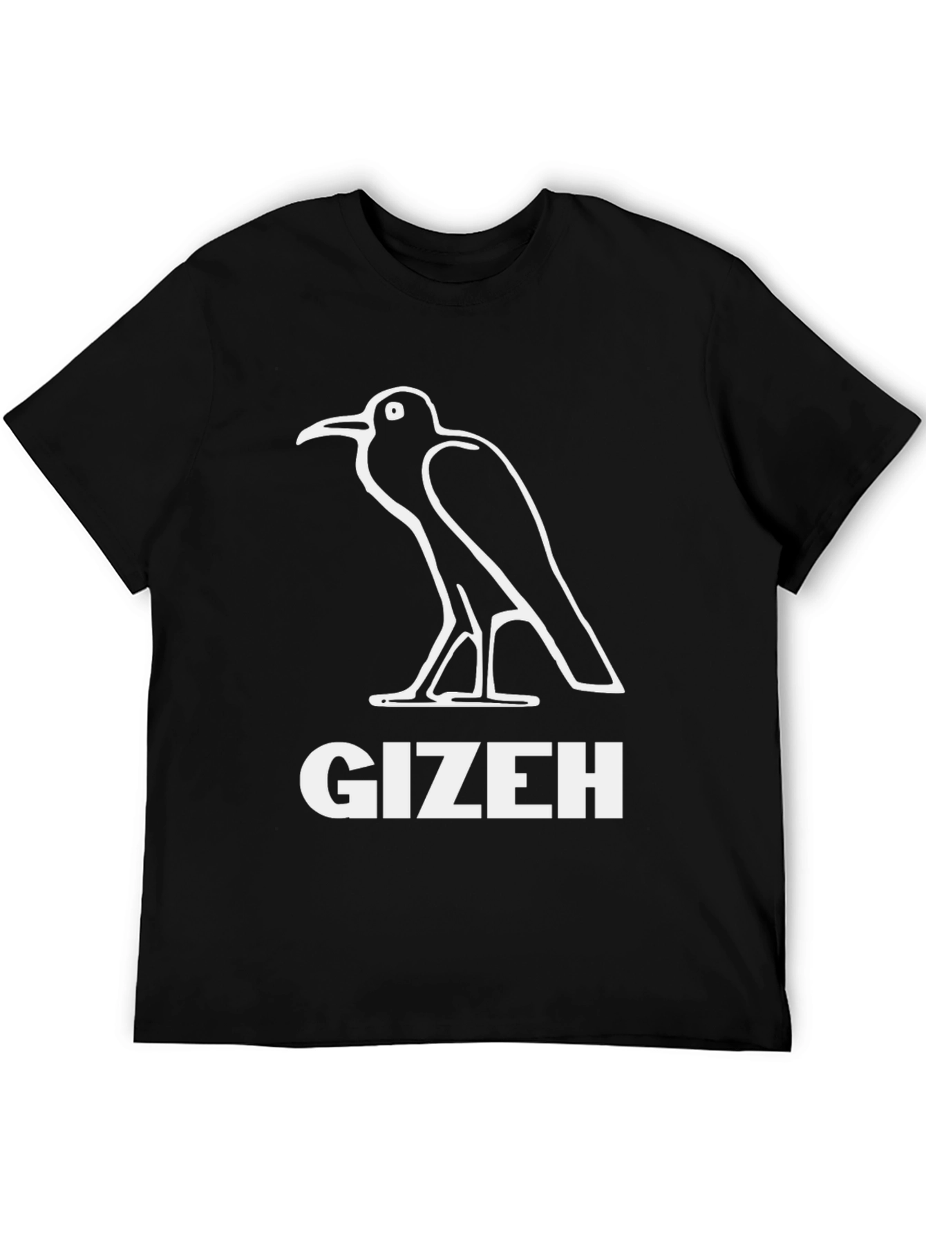 Gizeh Bird Graphic Tee - Black Cotton T-Shirt
