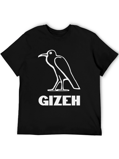 Gizeh Bird Graphic Tee - Black Cotton T-Shirt