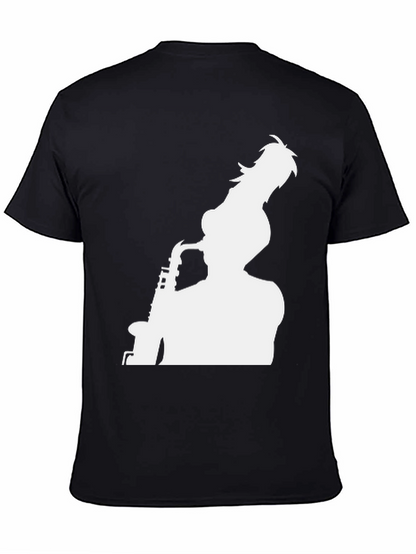 Saxophone Player Graphic Tee - Black