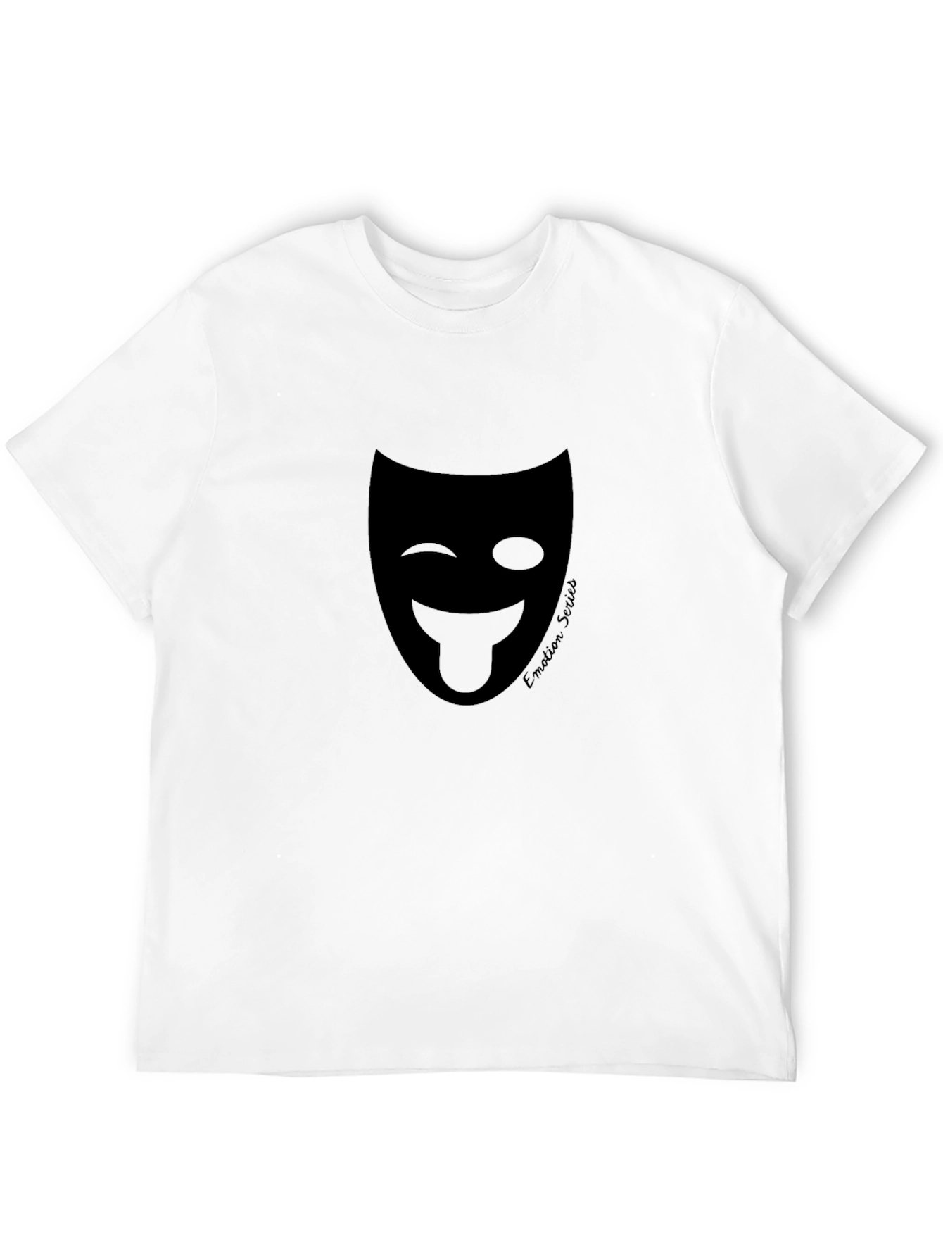 Emotion Series Wink Mask Black T-Shirt